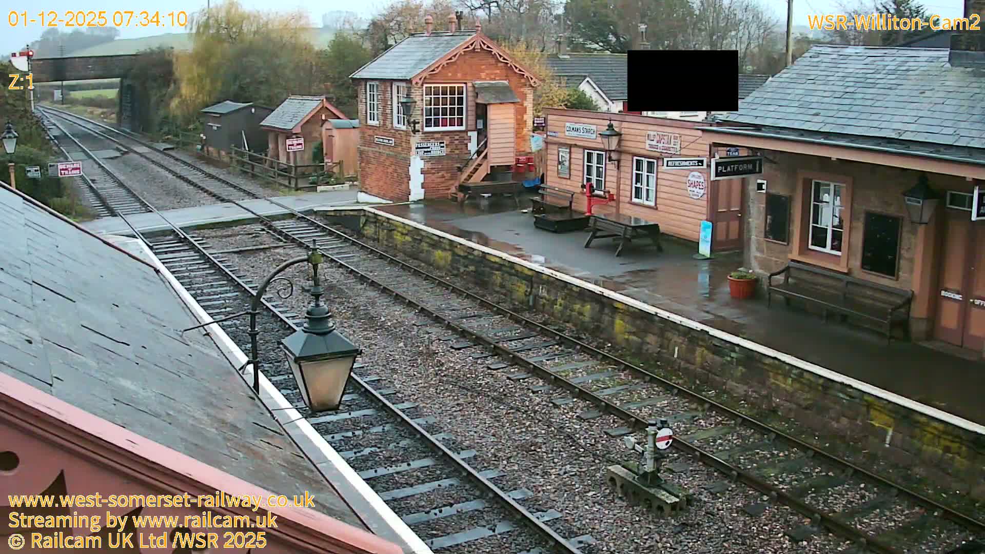 West Somerset Railway Williton Station South Platform View Live Cam  - Somerset, South West, England, United Kingdom