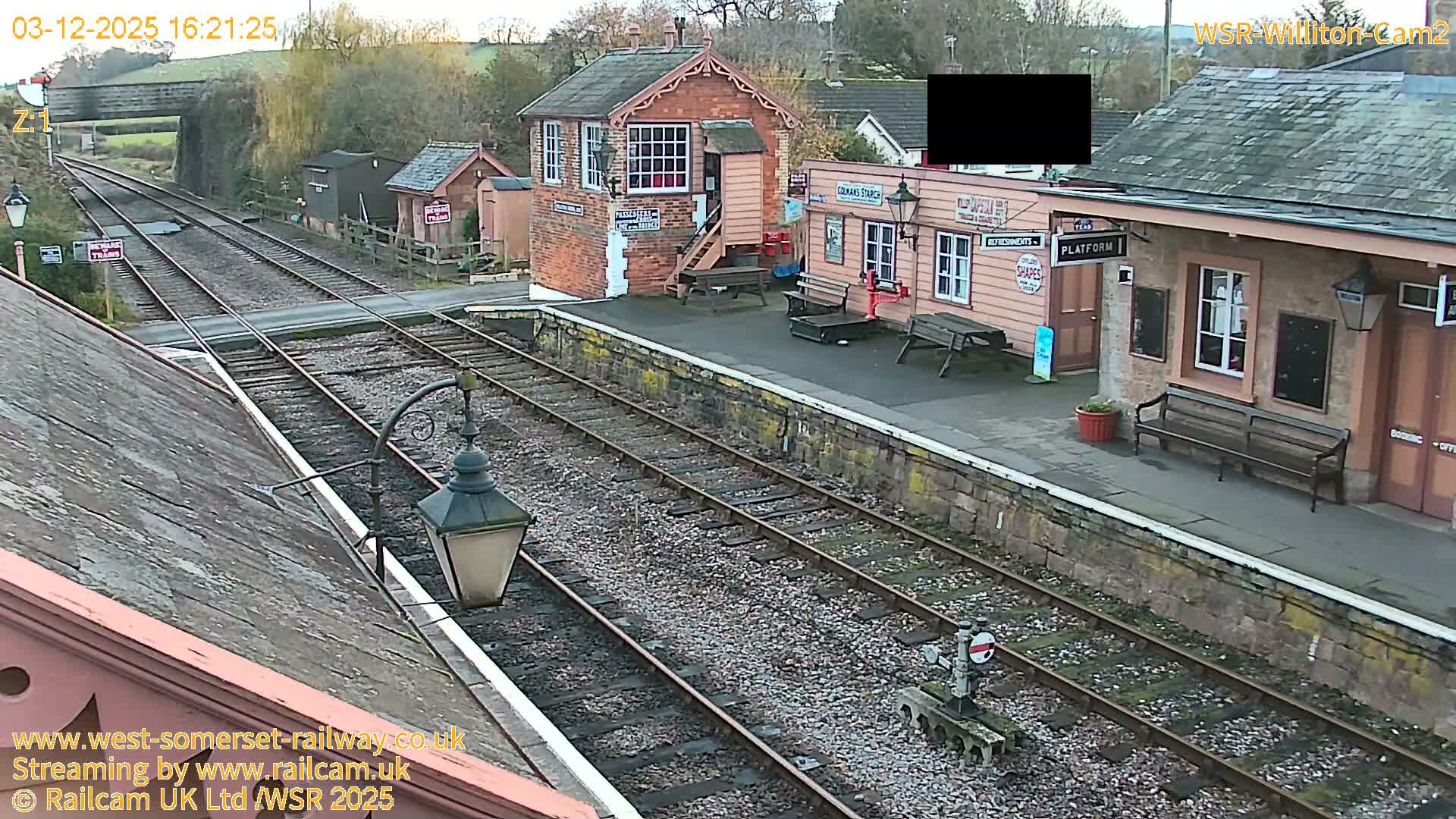 West Somerset Railway Williton Station South Platform View Live Cam  - Somerset, South West, England, United Kingdom