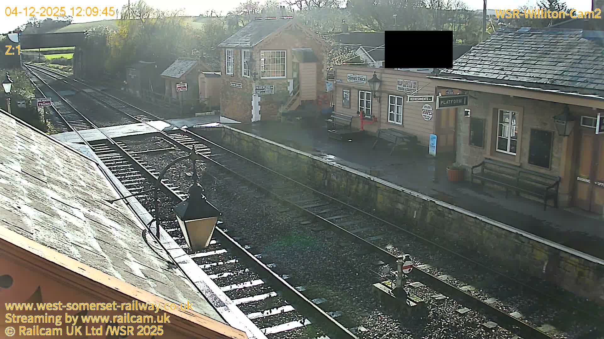 West Somerset Railway Williton Station South Platform View Live Cam  - Somerset, South West, England, United Kingdom