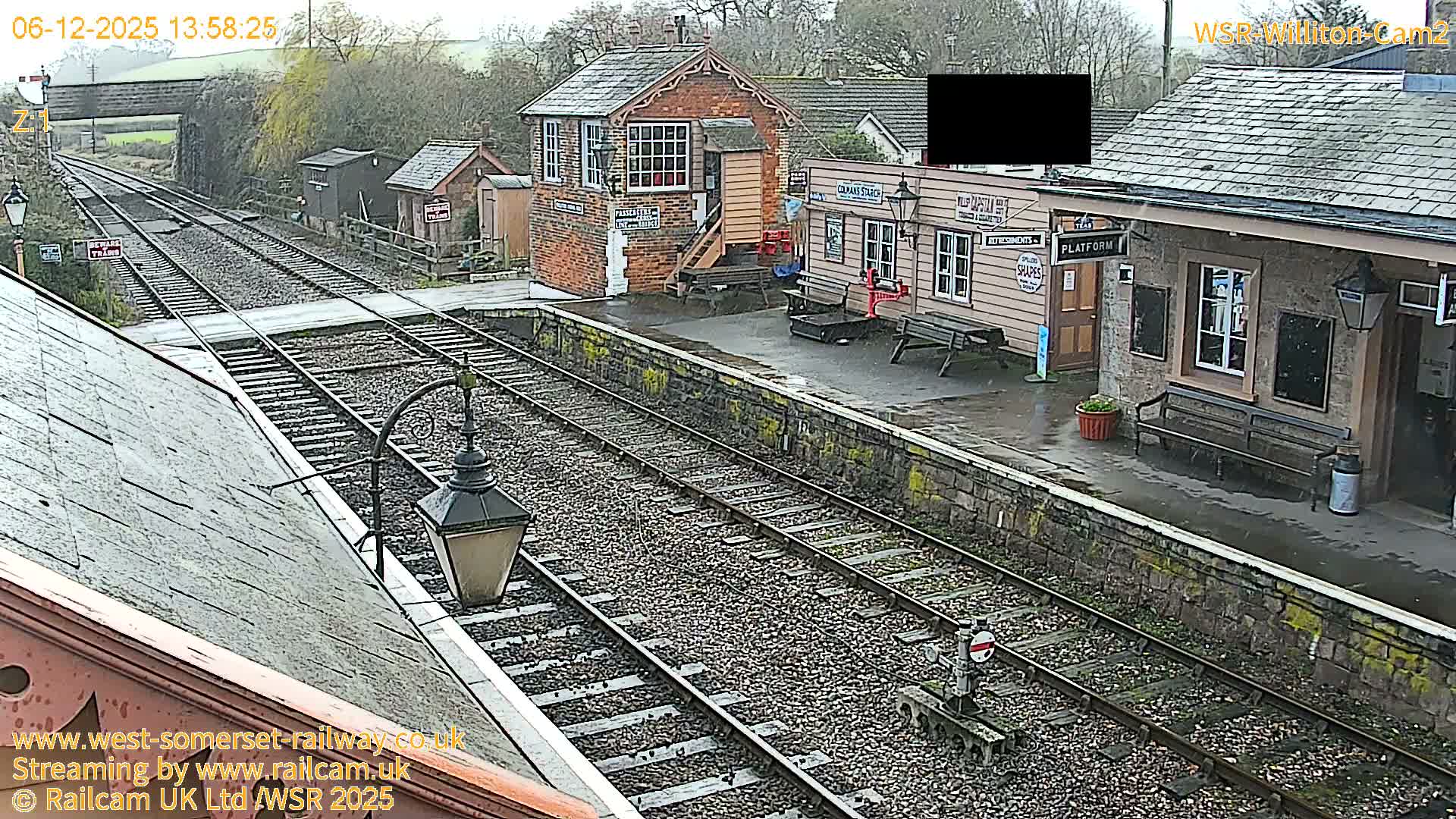West Somerset Railway Williton Station South Platform View Live Cam  - Somerset, South West, England, United Kingdom