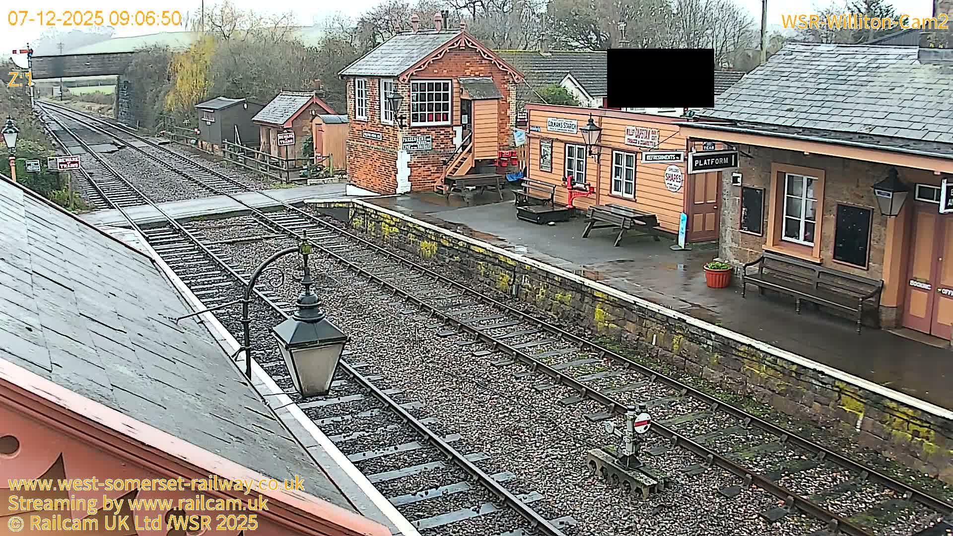 West Somerset Railway Williton Station South Platform View Live Cam  - Somerset, South West, England, United Kingdom