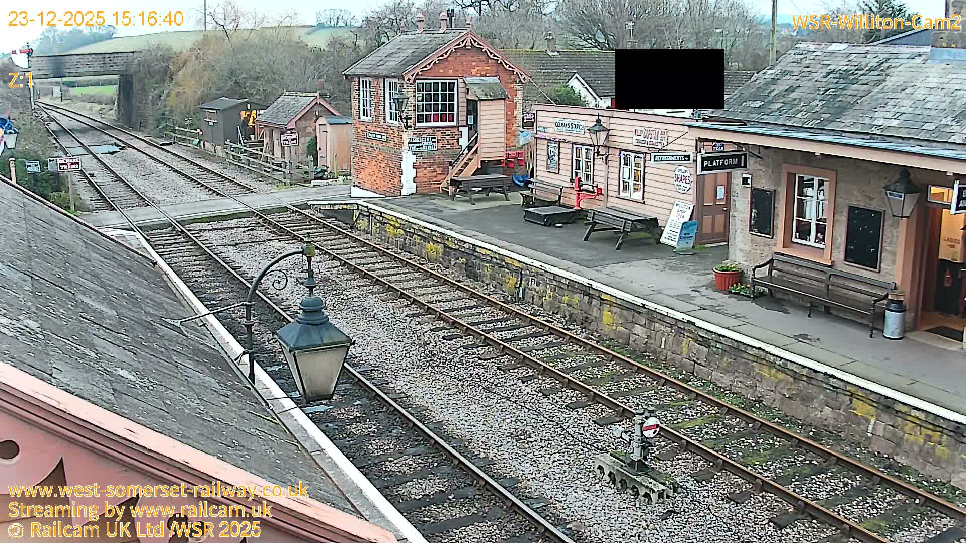 West Somerset Railway Williton Station South Platform View Live Cam  - Somerset, South West, England, United Kingdom