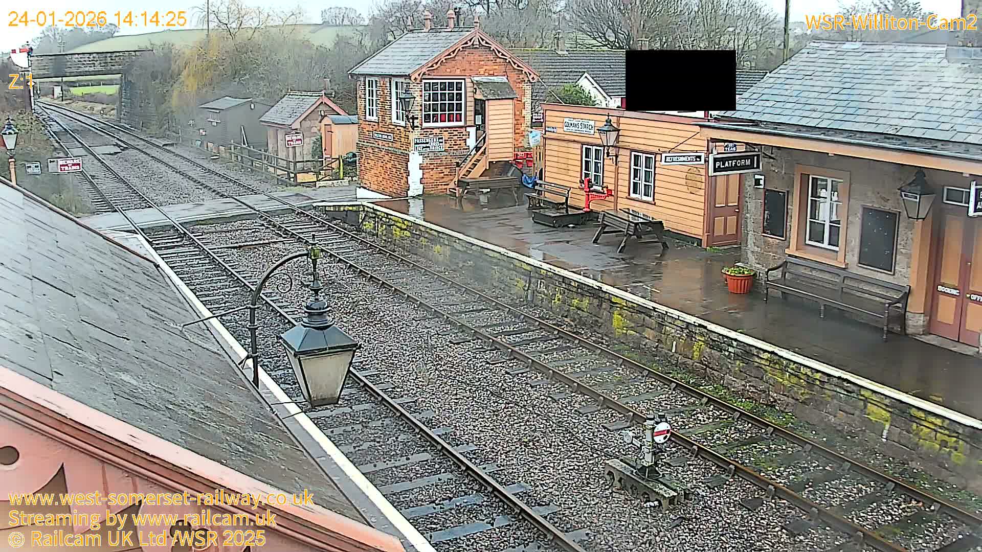 West Somerset Railway Williton Station South Platform View Live Cam  - Somerset, South West, England, United Kingdom
