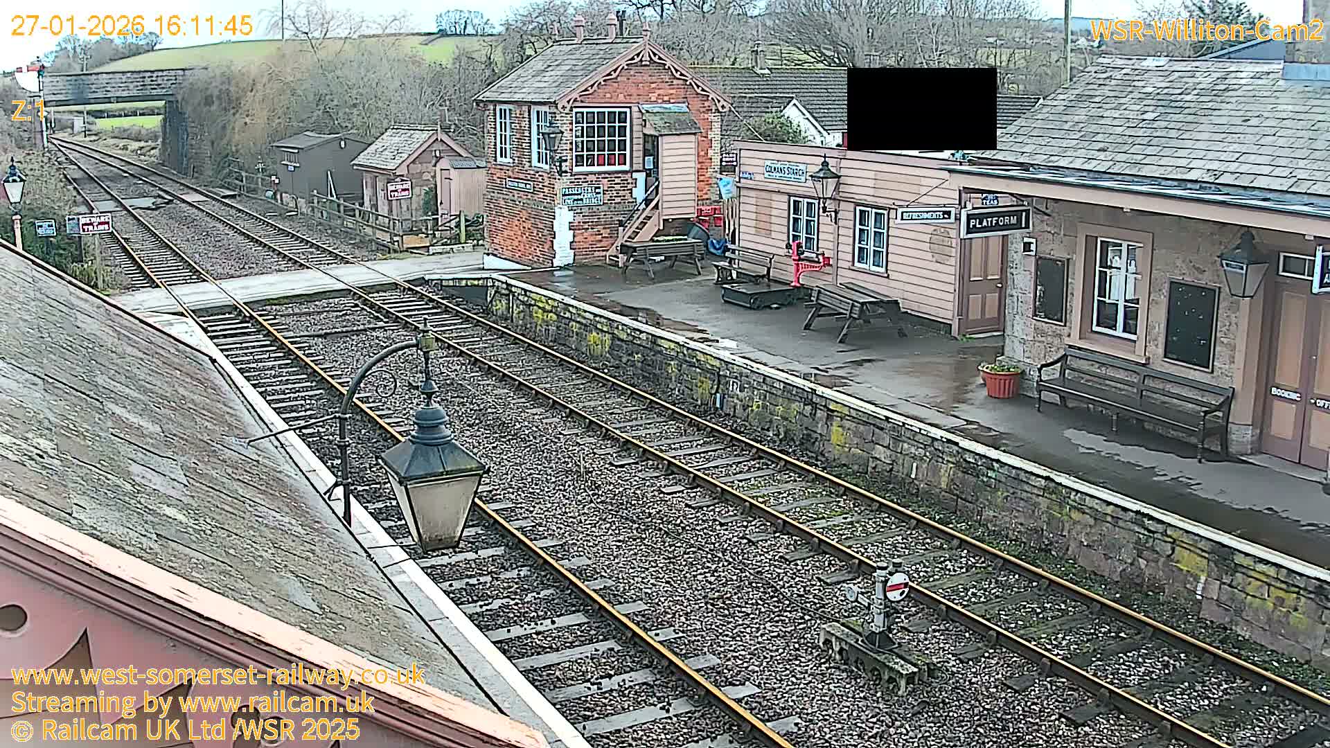 West Somerset Railway Williton Station South Platform View Live Cam  - Somerset, South West, England, United Kingdom