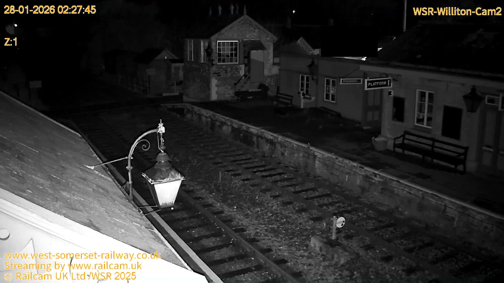 West Somerset Railway Williton Station South Platform View Live Cam  - Somerset, South West, England, United Kingdom
