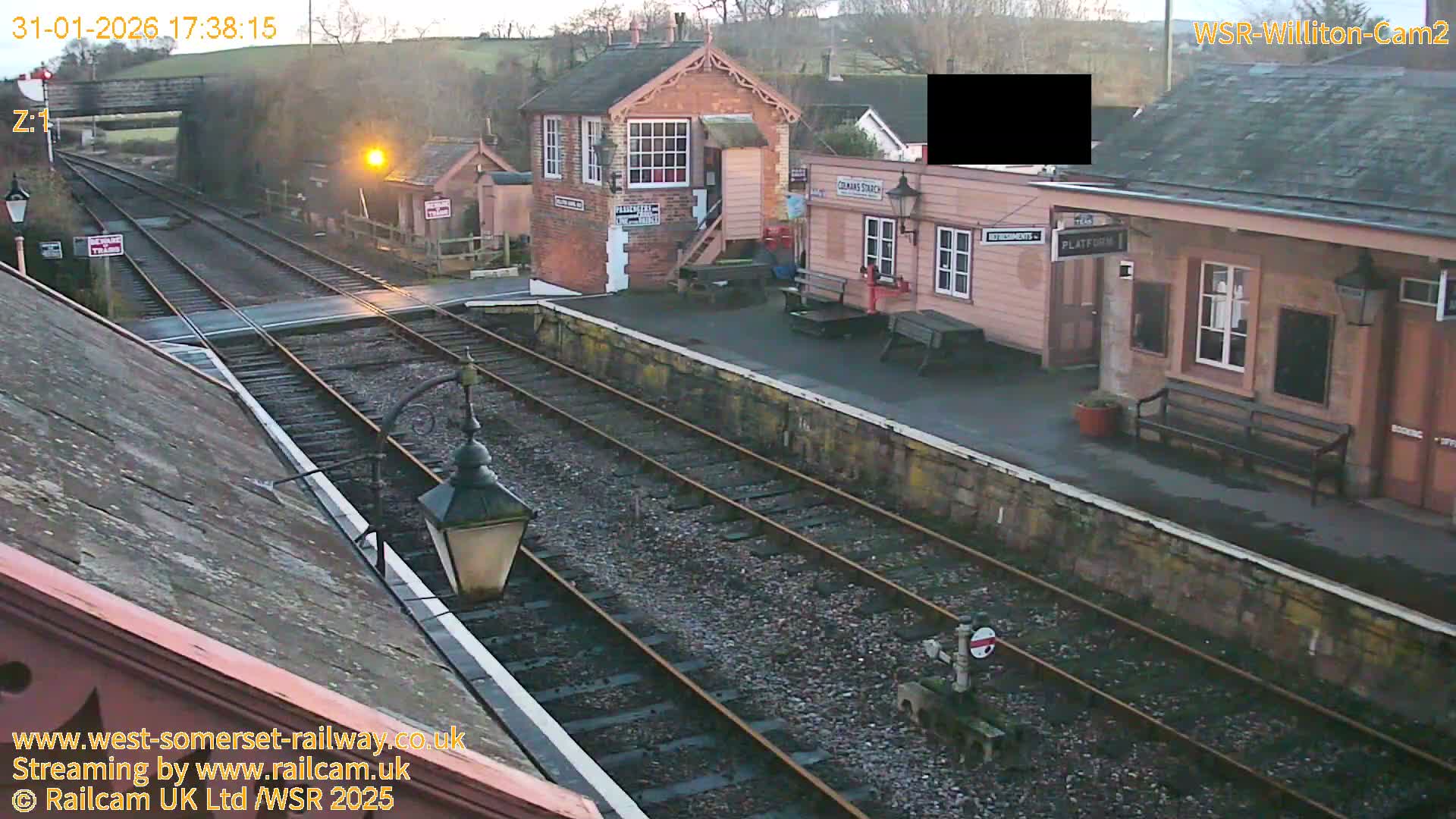West Somerset Railway Williton Station South Platform View Live Cam  - Somerset, South West, England, United Kingdom