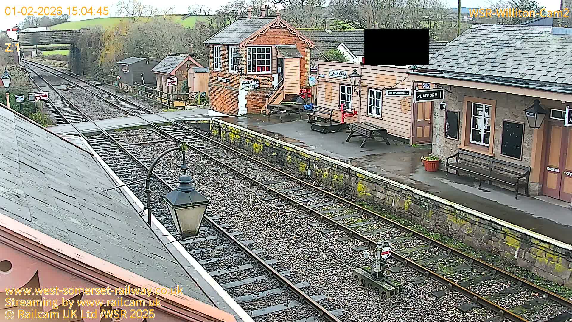 West Somerset Railway Williton Station South Platform View Live Cam  - Somerset, South West, England, United Kingdom