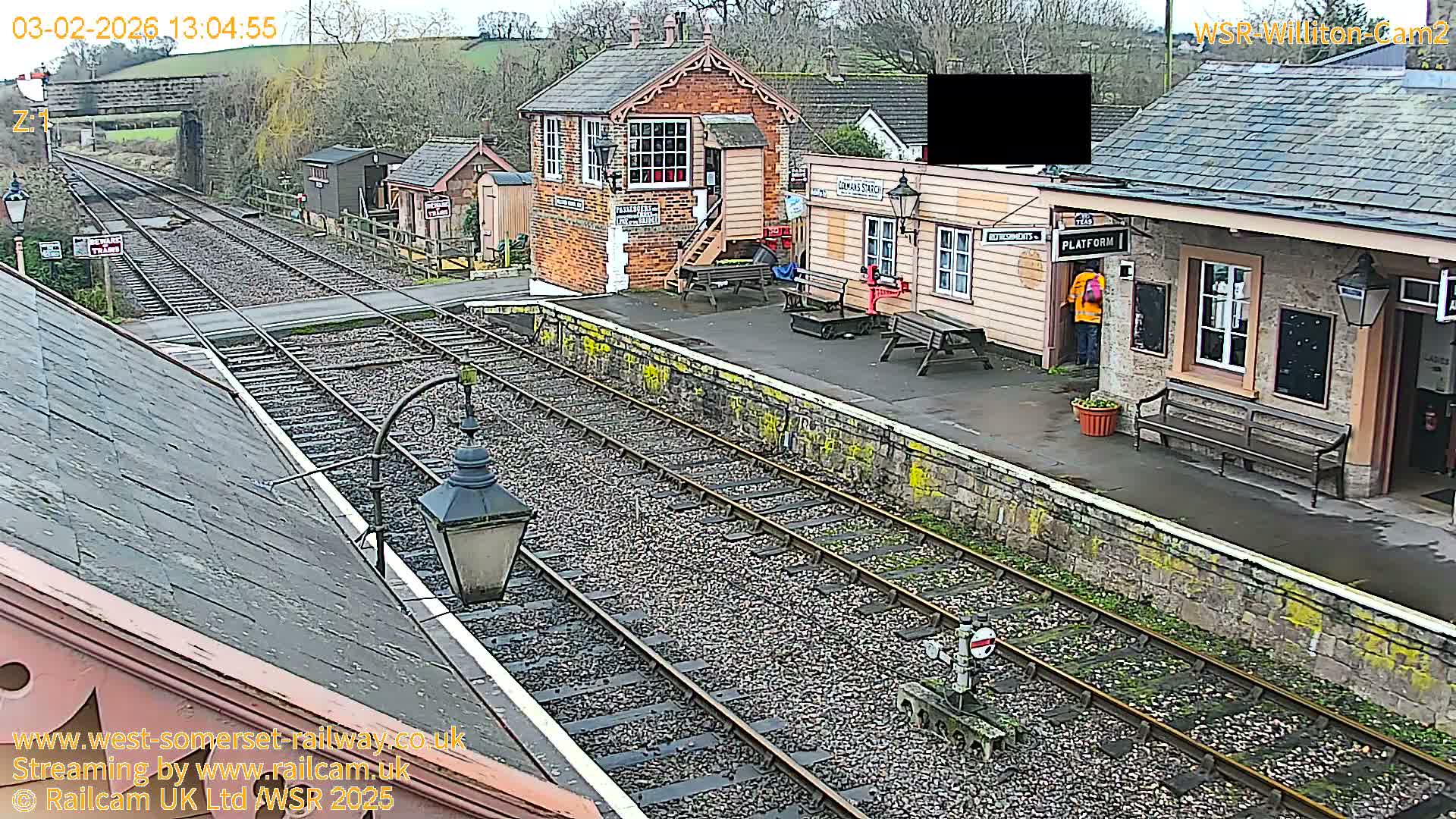 West Somerset Railway Williton Station South Platform View Live Cam  - Somerset, South West, England, United Kingdom