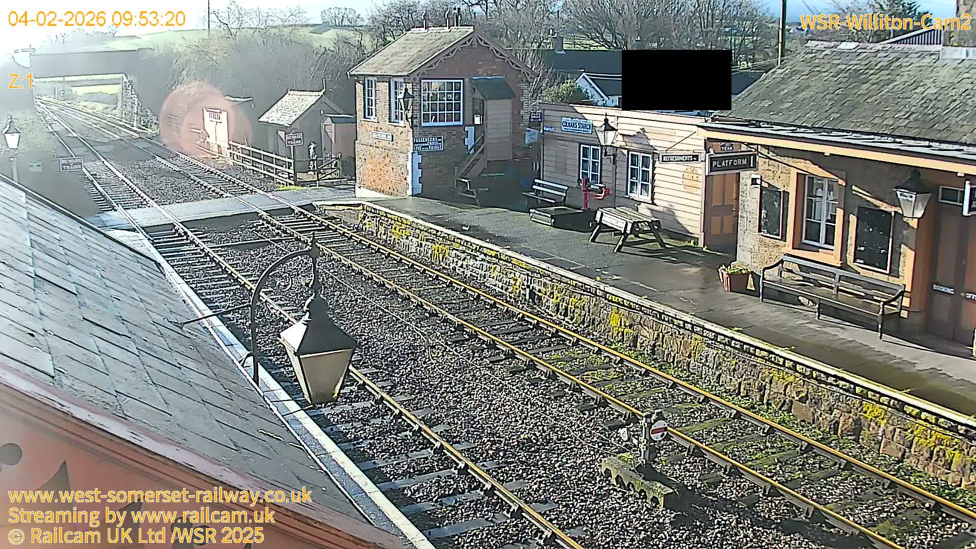 West Somerset Railway Williton Station South Platform View Live Cam  - Somerset, South West, England, United Kingdom