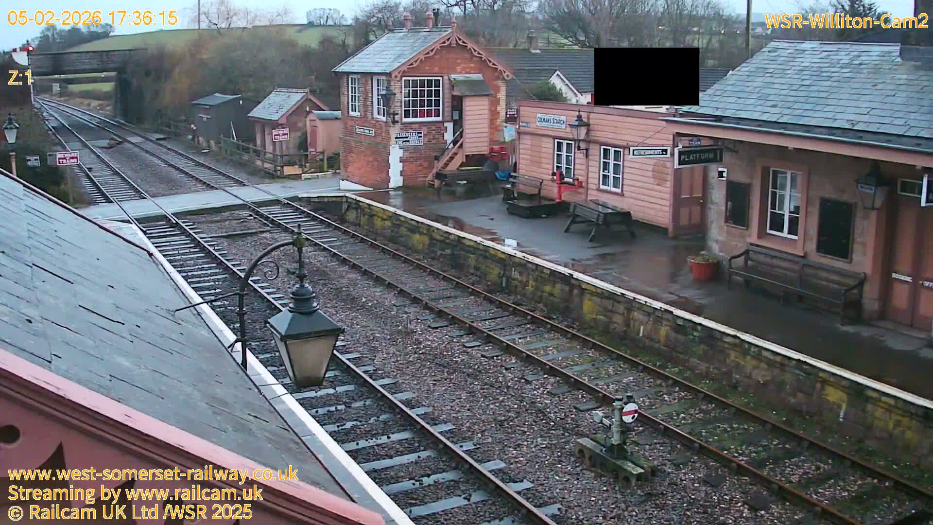 West Somerset Railway Williton Station South Platform View Live Cam  - Somerset, South West, England, United Kingdom