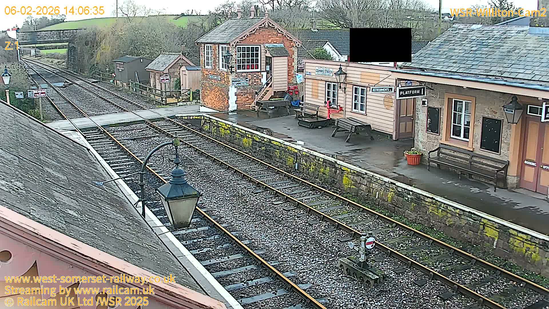 West Somerset Railway Williton Station South Platform View Live Cam  - Somerset, South West, England, United Kingdom