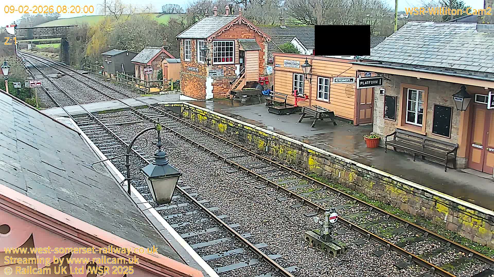 West Somerset Railway Williton Station South Platform View Live Cam  - Somerset, South West, England, United Kingdom