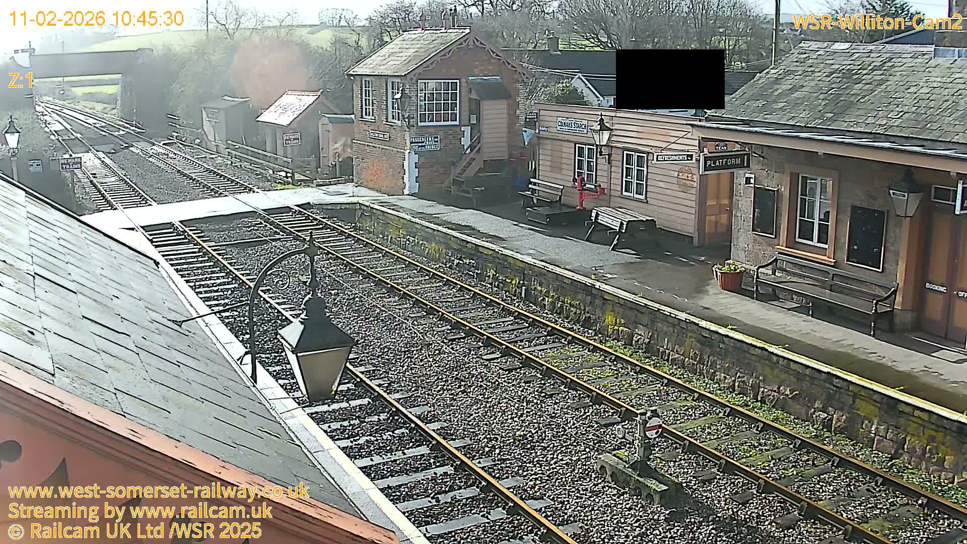 West Somerset Railway Williton Station South Platform View Live Cam  - Somerset, South West, England, United Kingdom