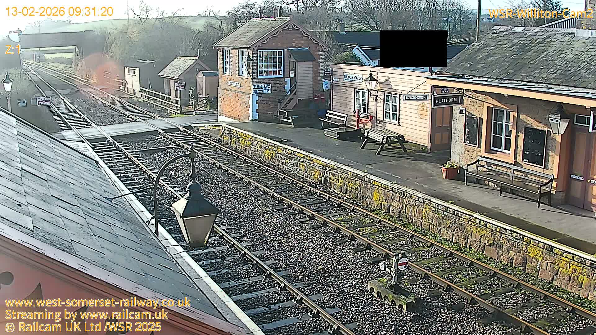 West Somerset Railway Williton Station South Platform View Live Cam  - Somerset, South West, England, United Kingdom