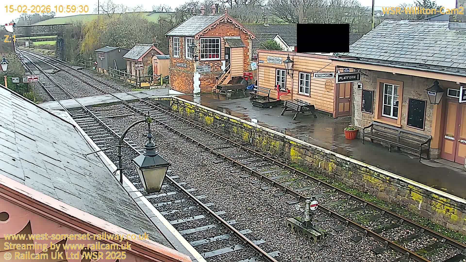West Somerset Railway Williton Station South Platform View Live Cam  - Somerset, South West, England, United Kingdom