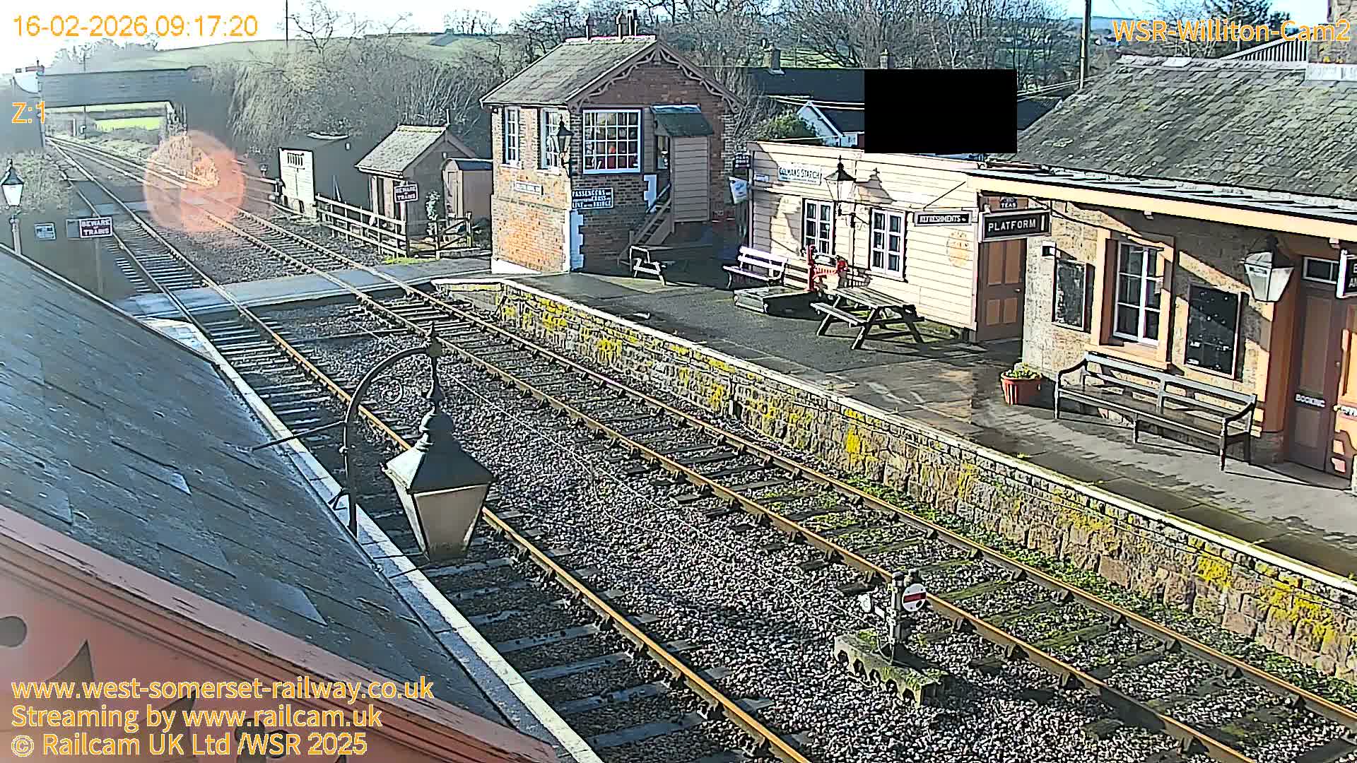 West Somerset Railway Williton Station South Platform View Live Cam  - Somerset, South West, England, United Kingdom
