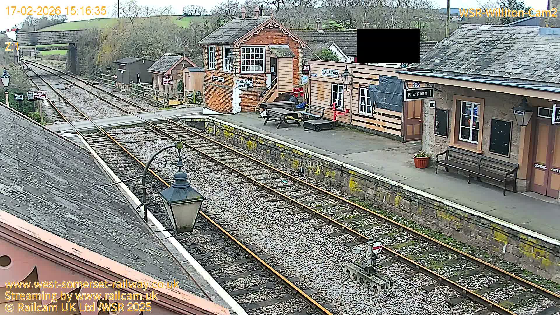 West Somerset Railway Williton Station South Platform View Live Cam  - Somerset, South West, England, United Kingdom
