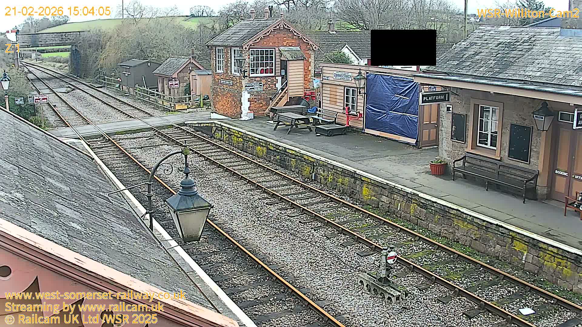 West Somerset Railway Williton Station South Platform View Live Cam  - Somerset, South West, England, United Kingdom