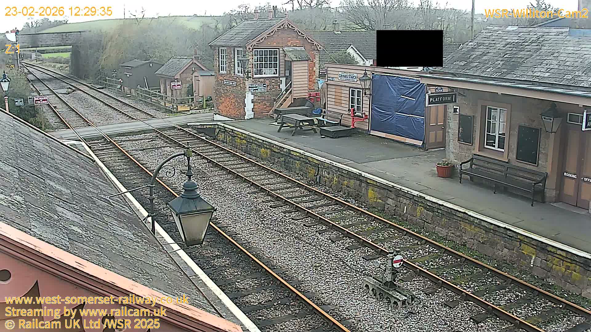 West Somerset Railway Williton Station South Platform View Live Cam  - Somerset, South West, England, United Kingdom