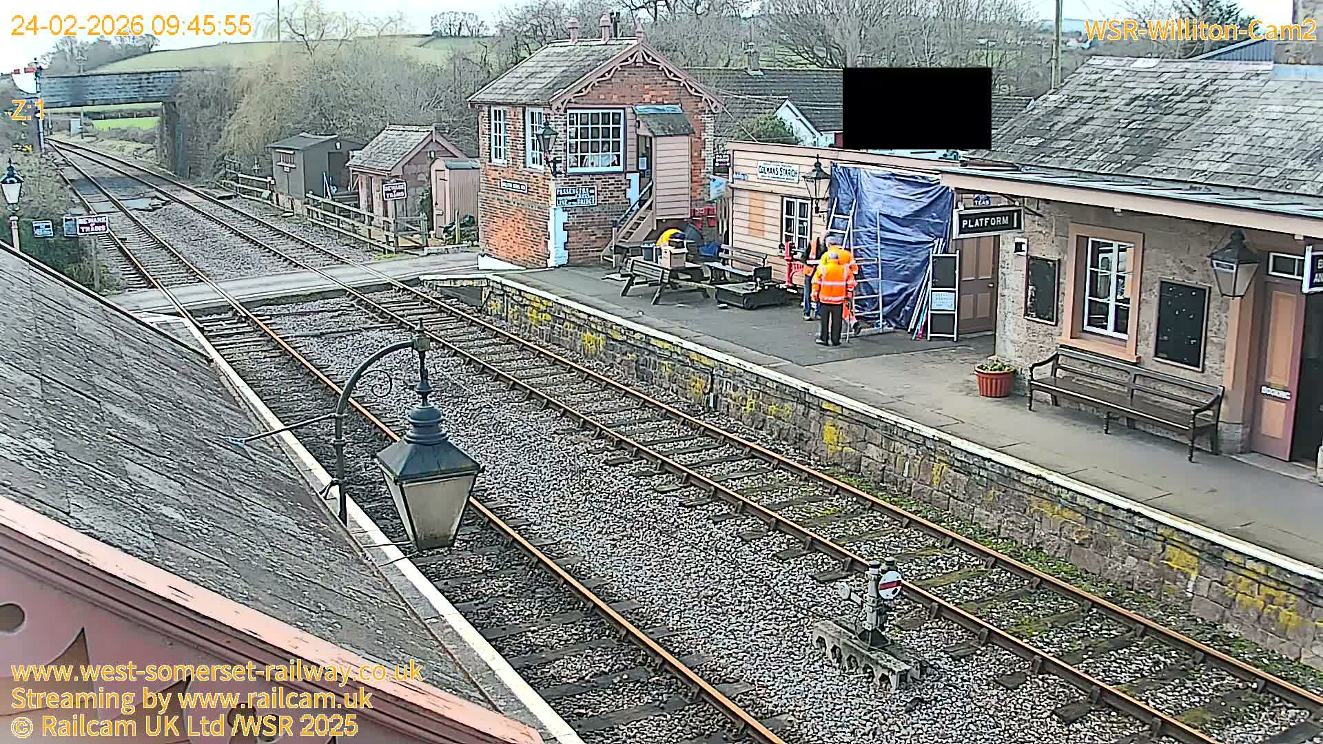 West Somerset Railway Williton Station South Platform View Live Cam  - Somerset, South West, England, United Kingdom