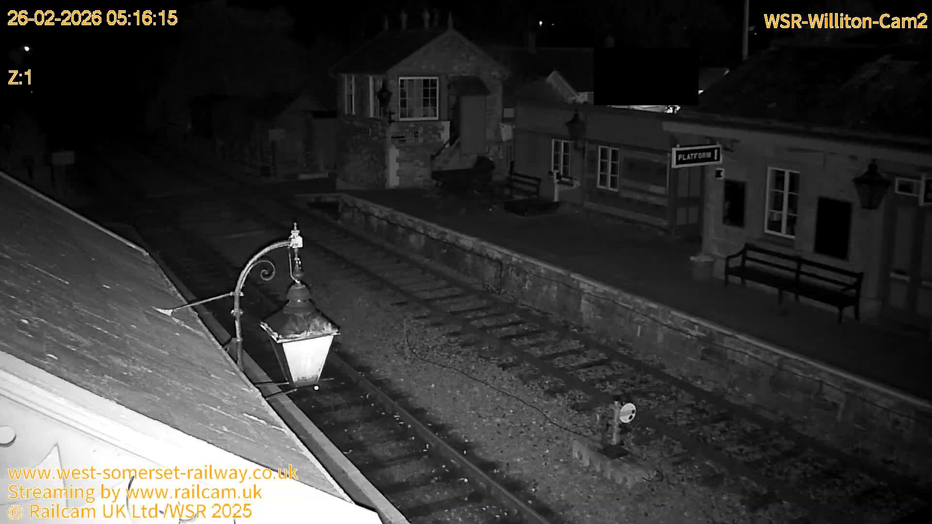 West Somerset Railway Williton Station South Platform View Live Cam  - Somerset, South West, England, United Kingdom