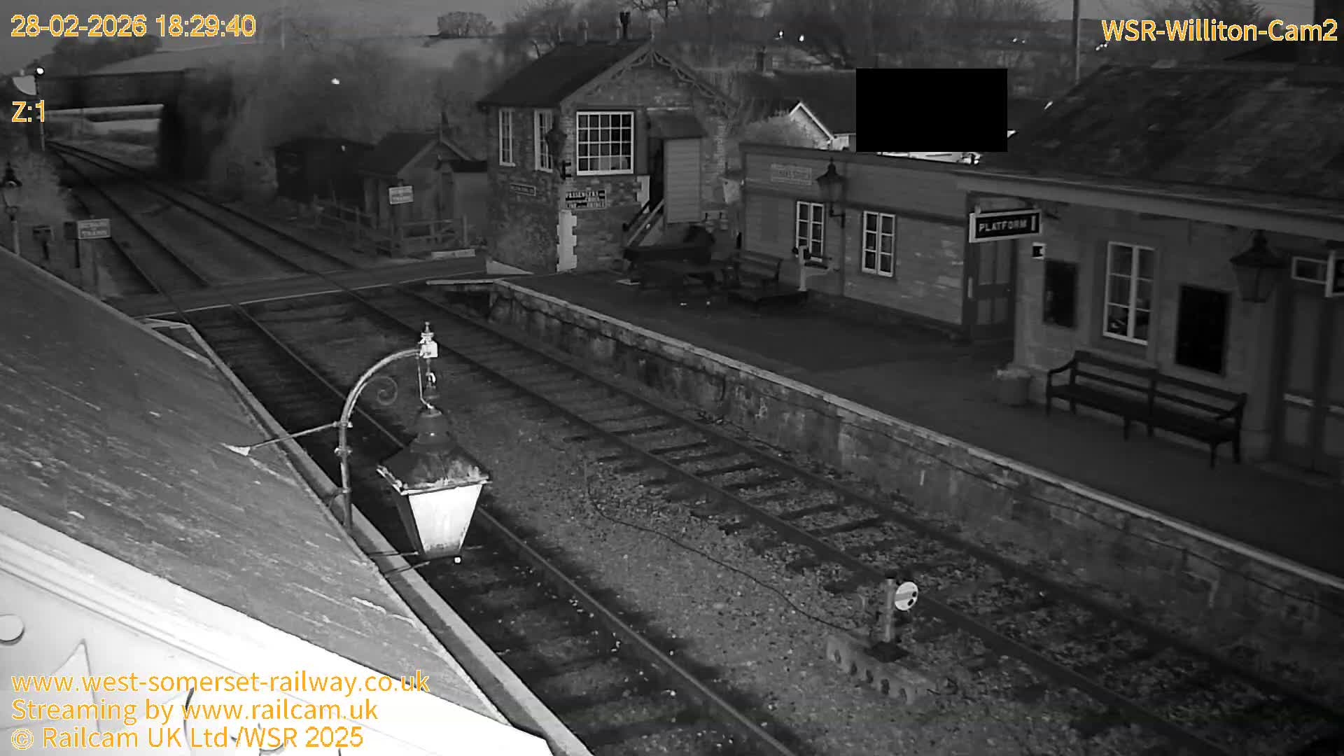 West Somerset Railway Williton Station South Platform View Live Cam  - Somerset, South West, England, United Kingdom