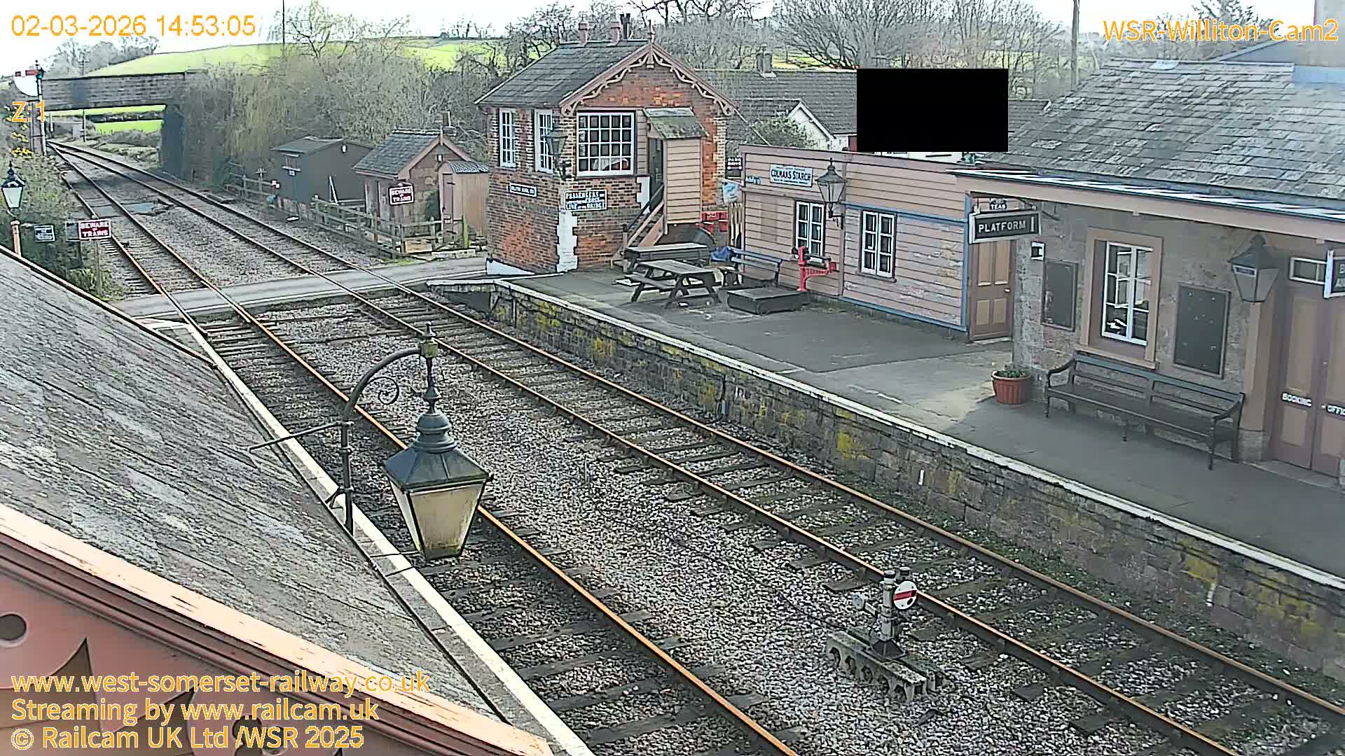 West Somerset Railway Williton Station South Platform View Live Cam  - Somerset, South West, England, United Kingdom