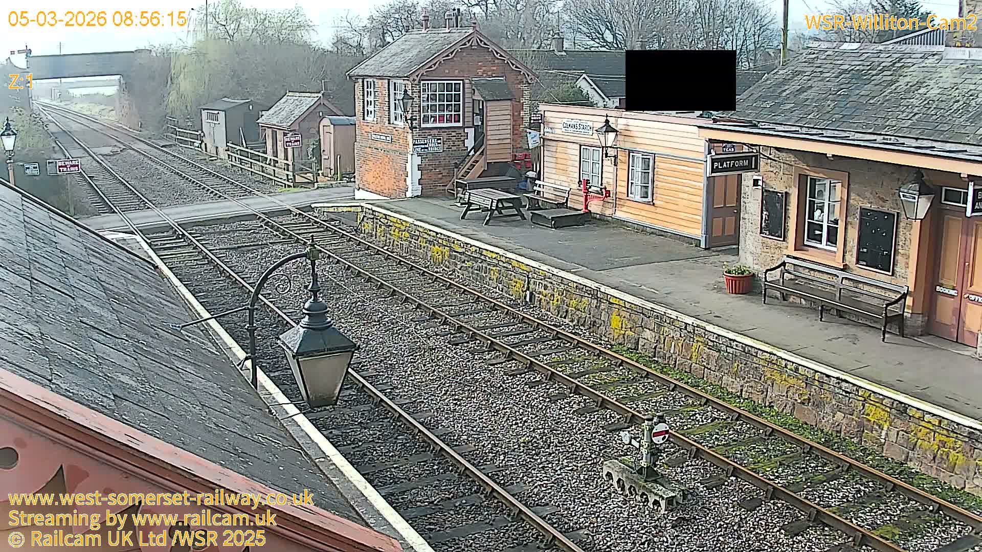 West Somerset Railway Williton Station South Platform View Live Cam  - Somerset, South West, England, United Kingdom