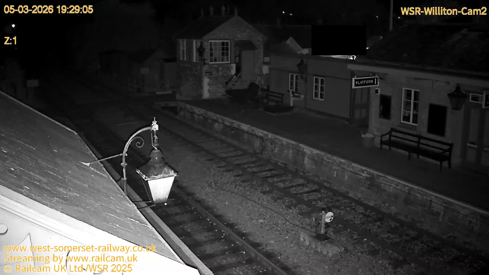 West Somerset Railway Williton Station South Platform View Live Cam  - Somerset, South West, England, United Kingdom