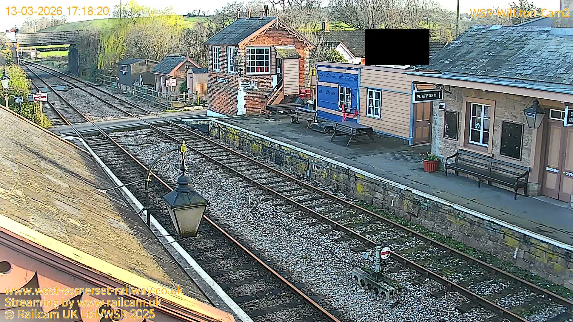 West Somerset Railway Williton Station South Platform View Live Cam  - Somerset, South West, England, United Kingdom