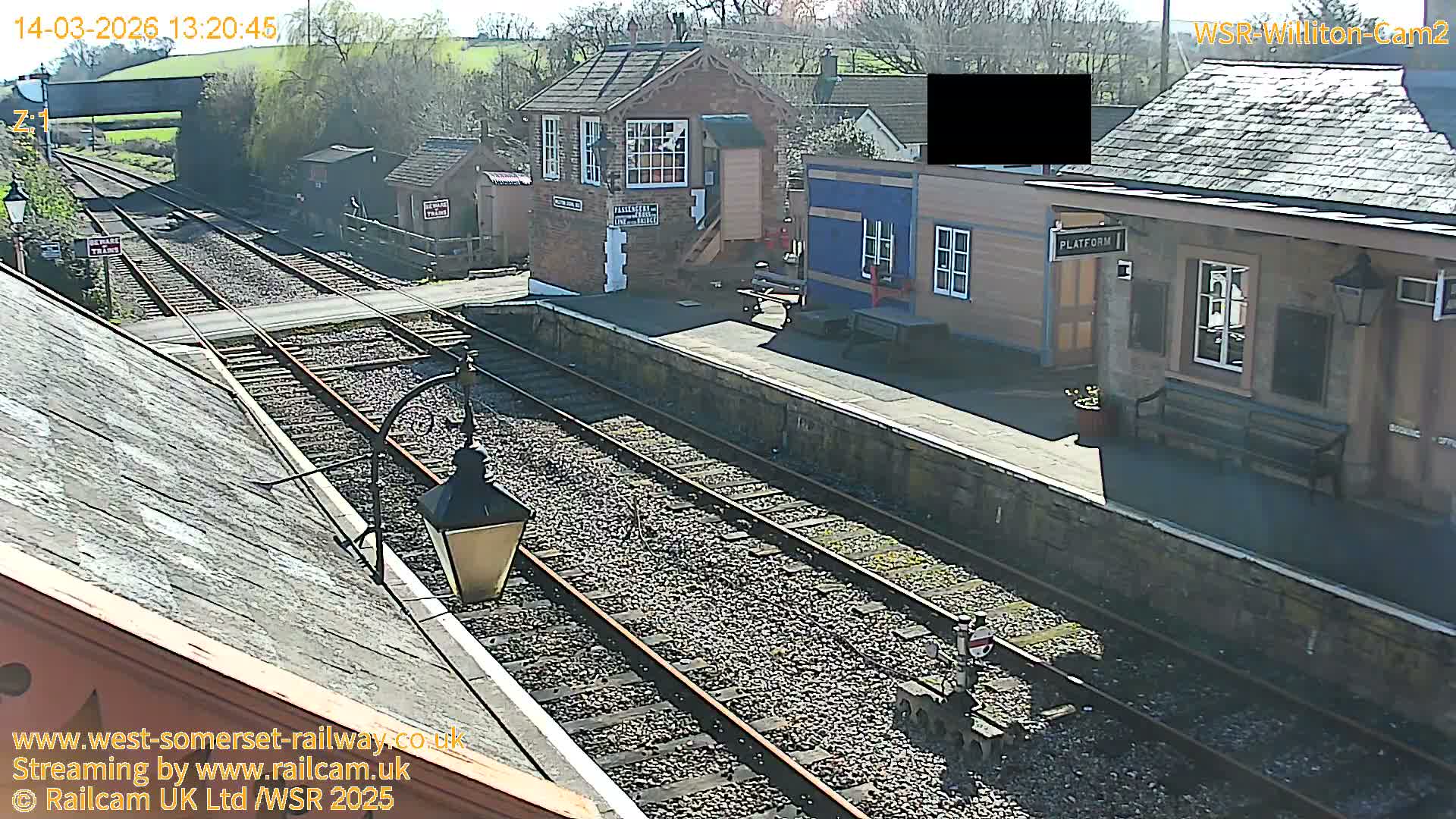 West Somerset Railway Williton Station South Platform View Live Cam  - Somerset, South West, England, United Kingdom