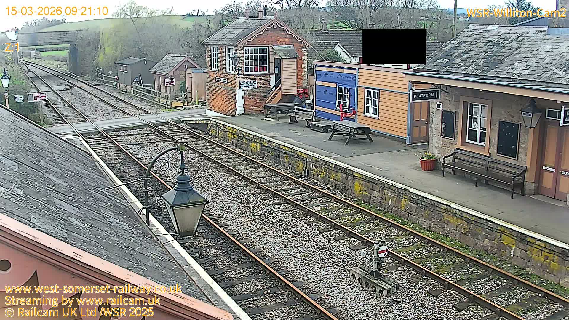 West Somerset Railway Williton Station South Platform View Live Cam  - Somerset, South West, England, United Kingdom