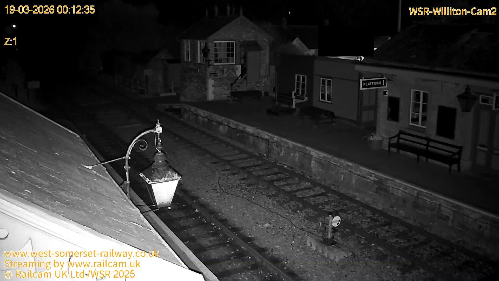 West Somerset Railway Williton Station South Platform View Live Cam  - Somerset, South West, England, United Kingdom