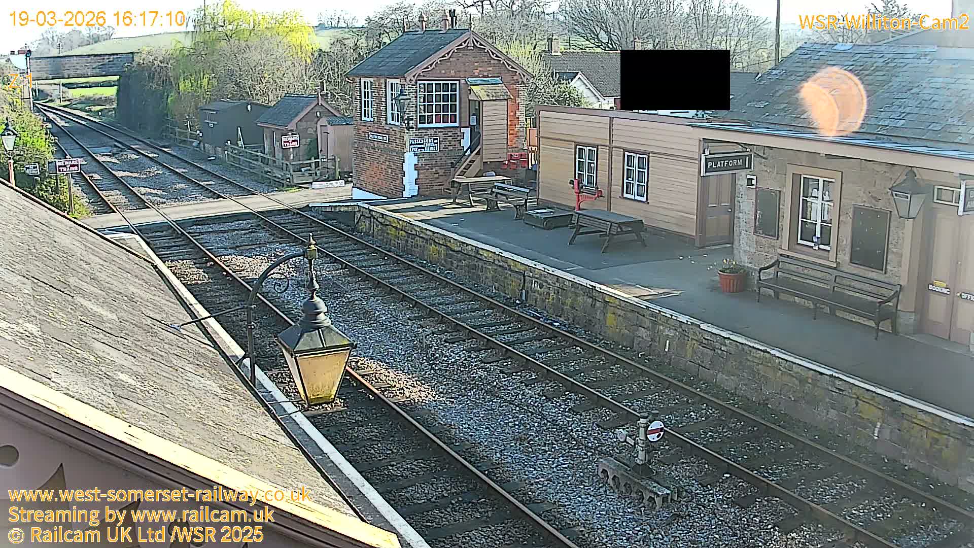 West Somerset Railway Williton Station South Platform View Live Cam  - Somerset, South West, England, United Kingdom