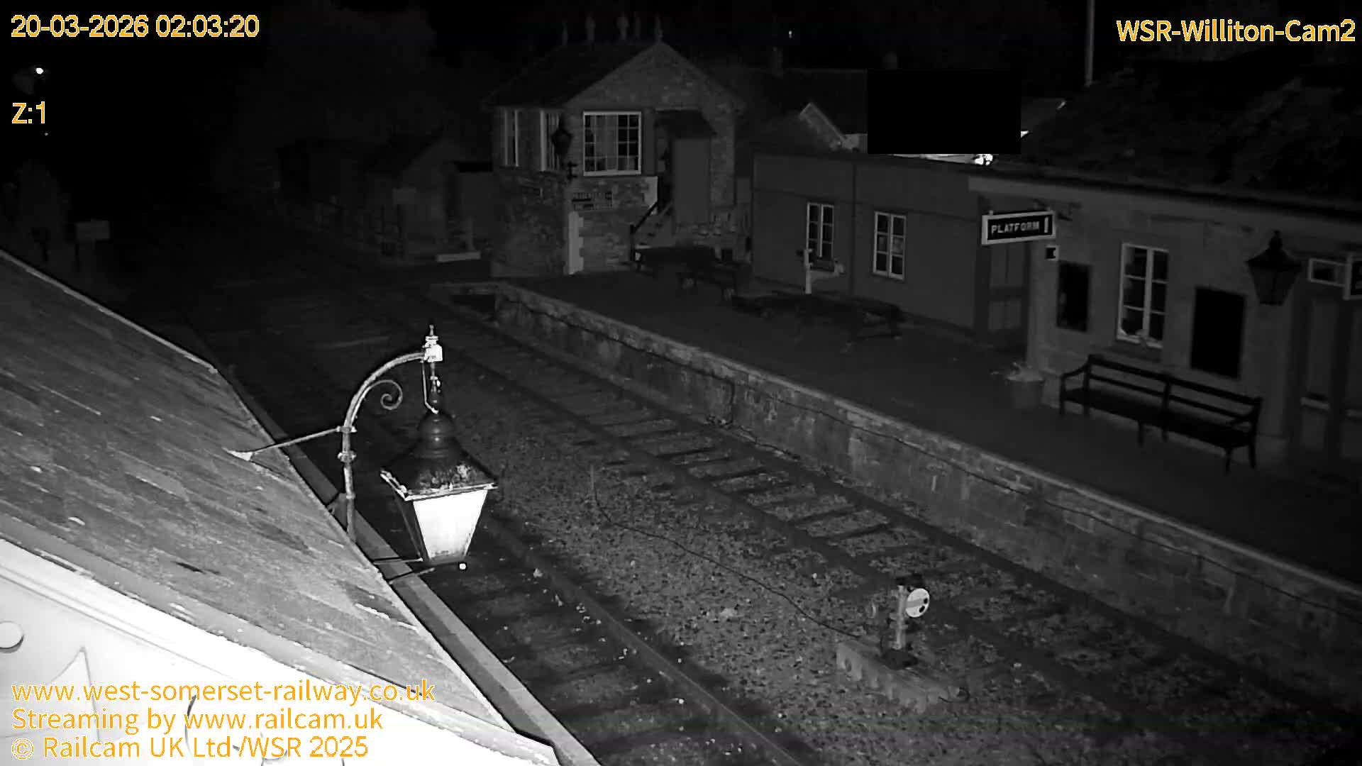 West Somerset Railway Williton Station South Platform View Live Cam  - Somerset, South West, England, United Kingdom