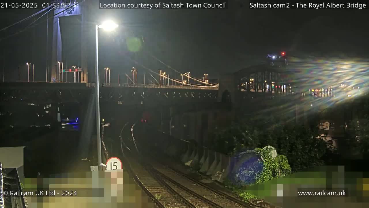 Saltash,  The Royal Albert Railway Bridge & Tamar Bridge / River Live Cam - Cornwall, South West, England, United Kingdom