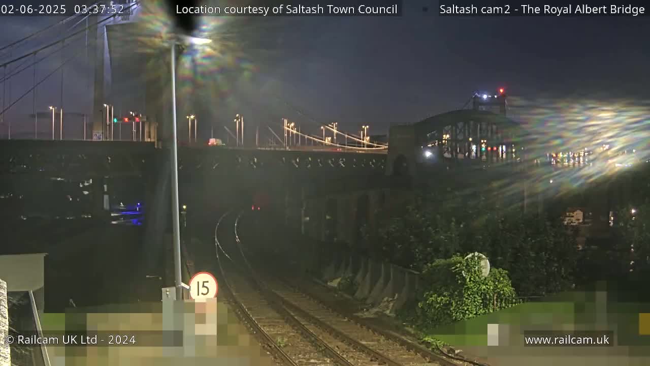 Saltash,  The Royal Albert Railway Bridge & Tamar Bridge / River Live Cam - Cornwall, South West, England, United Kingdom