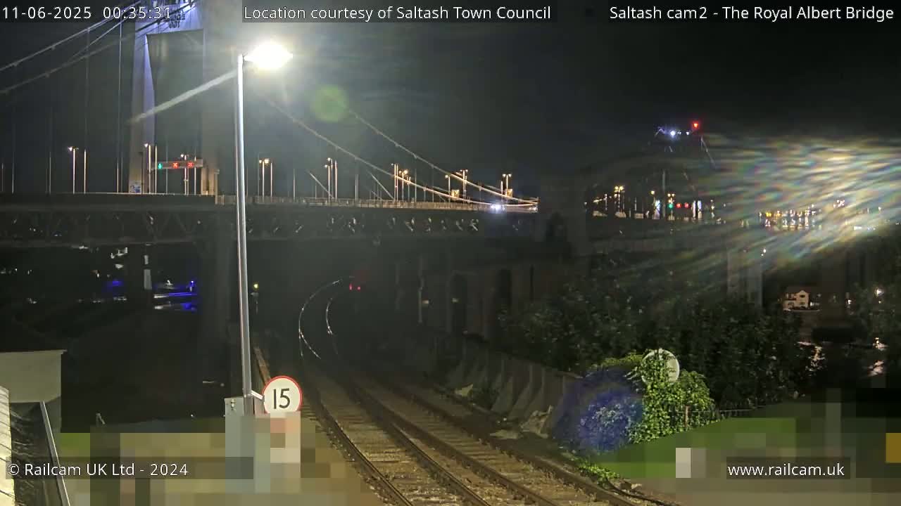 Saltash,  The Royal Albert Railway Bridge & Tamar Bridge / River Live Cam - Cornwall, South West, England, United Kingdom
