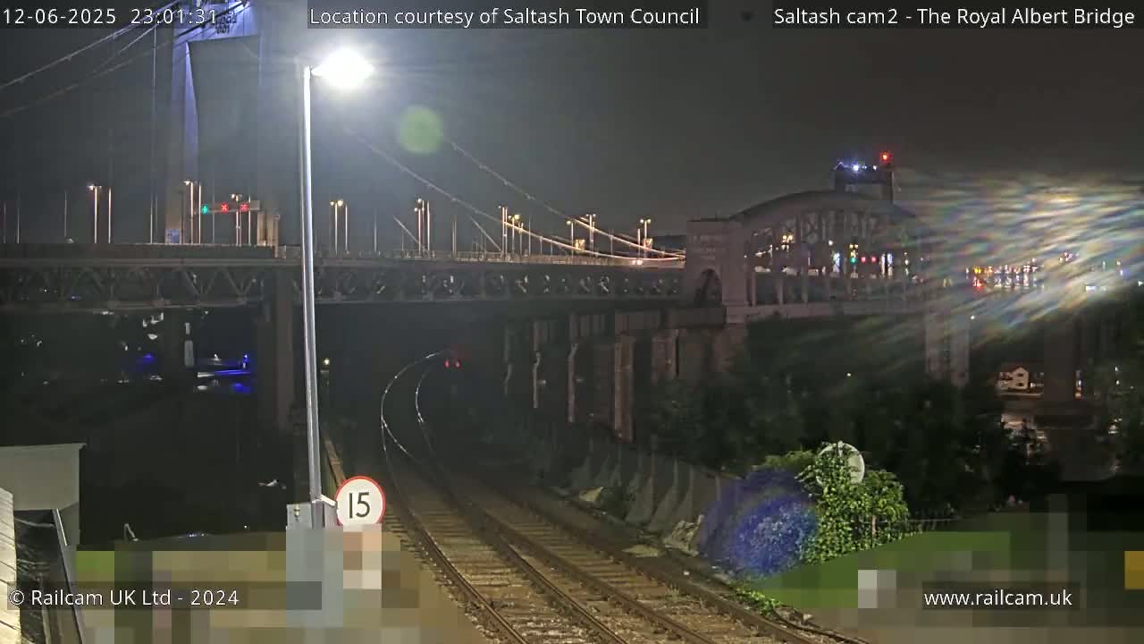 Saltash,  The Royal Albert Railway Bridge & Tamar Bridge / River Live Cam - Cornwall, South West, England, United Kingdom