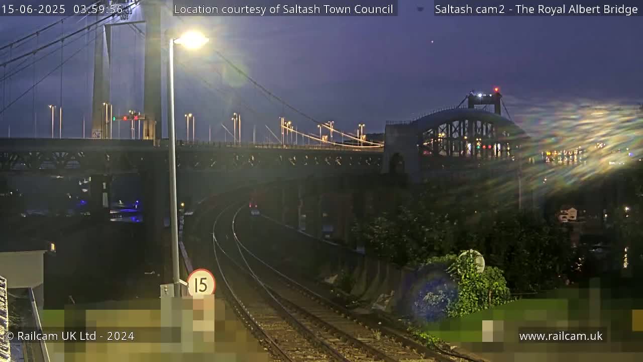 Saltash,  The Royal Albert Railway Bridge & Tamar Bridge / River Live Cam - Cornwall, South West, England, United Kingdom
