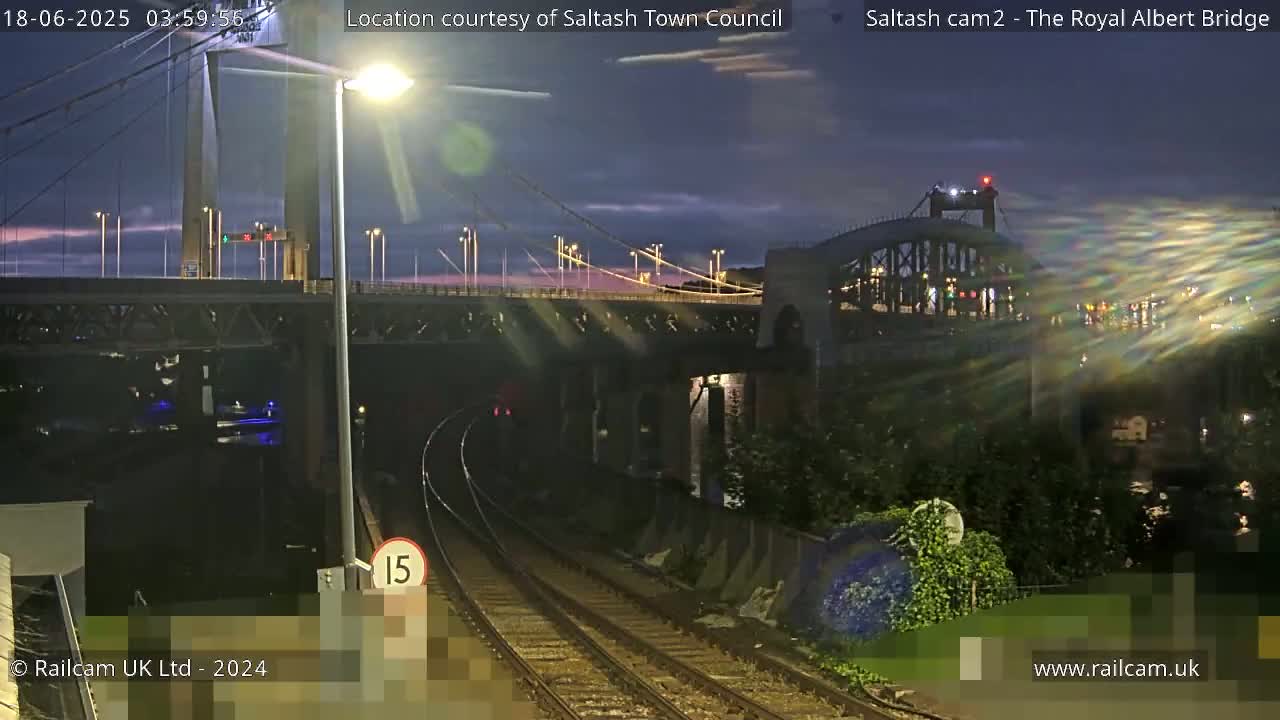 Saltash,  The Royal Albert Railway Bridge & Tamar Bridge / River Live Cam - Cornwall, South West, England, United Kingdom