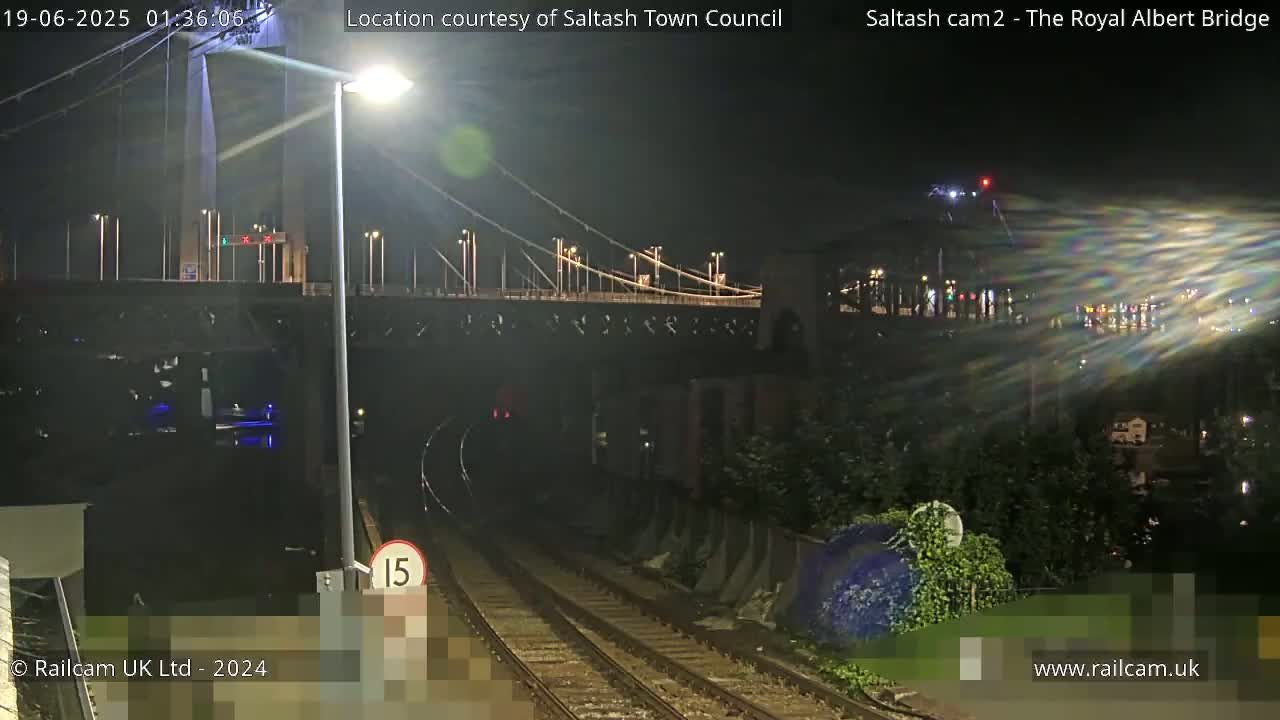 Saltash,  The Royal Albert Railway Bridge & Tamar Bridge / River Live Cam - Cornwall, South West, England, United Kingdom