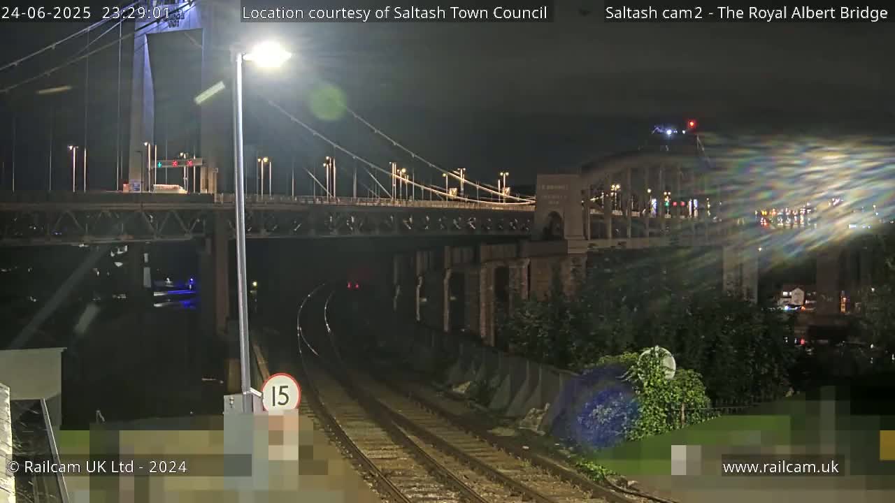 Saltash,  The Royal Albert Railway Bridge & Tamar Bridge / River Live Cam - Cornwall, South West, England, United Kingdom