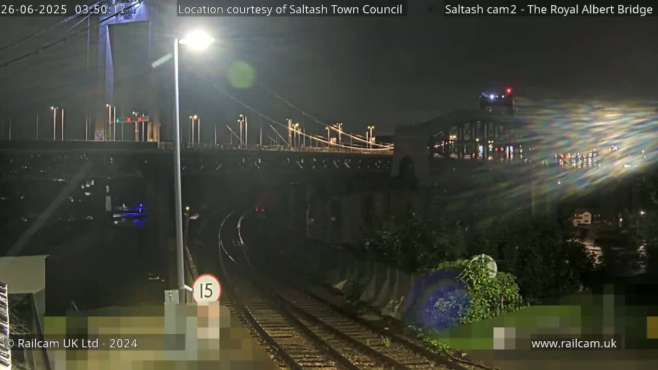 Saltash,  The Royal Albert Railway Bridge & Tamar Bridge / River Live Cam - Cornwall, South West, England, United Kingdom