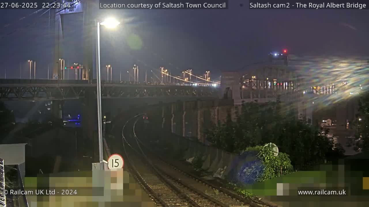 Saltash,  The Royal Albert Railway Bridge & Tamar Bridge / River Live Cam - Cornwall, South West, England, United Kingdom