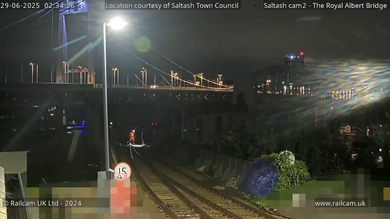 Saltash,  The Royal Albert Railway Bridge & Tamar Bridge / River Live Cam - Cornwall, South West, England, United Kingdom