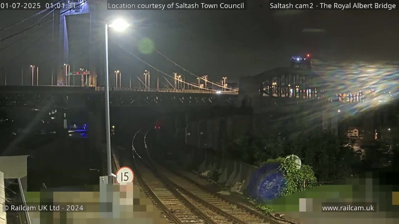 Saltash,  The Royal Albert Railway Bridge & Tamar Bridge / River Live Cam - Cornwall, South West, England, United Kingdom