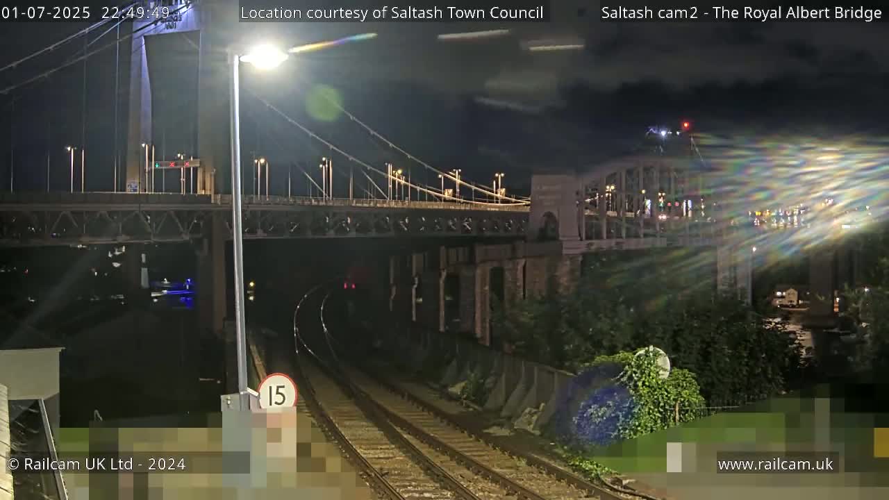 Saltash,  The Royal Albert Railway Bridge & Tamar Bridge / River Live Cam - Cornwall, South West, England, United Kingdom