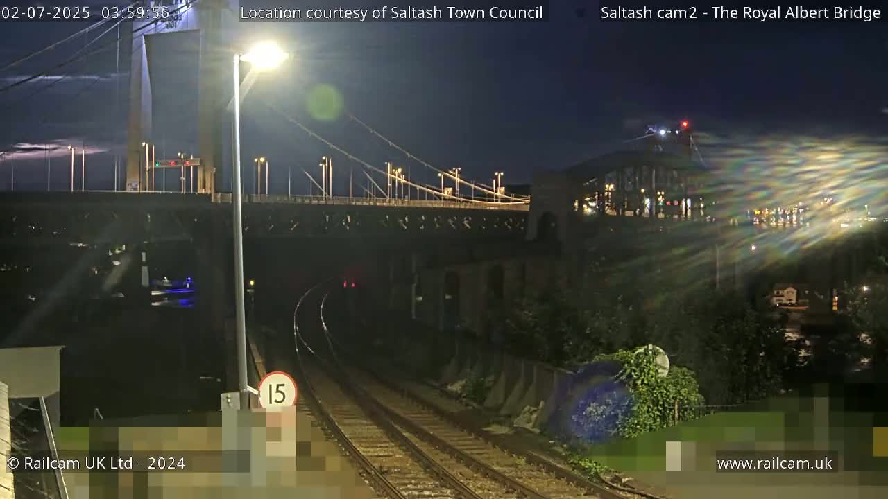 Saltash,  The Royal Albert Railway Bridge & Tamar Bridge / River Live Cam - Cornwall, South West, England, United Kingdom