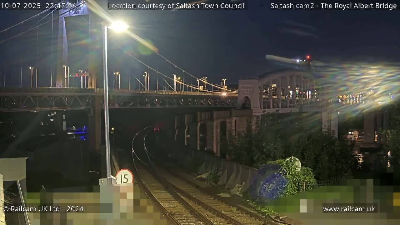 Saltash,  The Royal Albert Railway Bridge & Tamar Bridge / River Live Cam - Cornwall, South West, England, United Kingdom